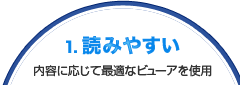1.�ǂ݂₷�� ���e�ɉ����čœK�ȃr���[�A���g�p